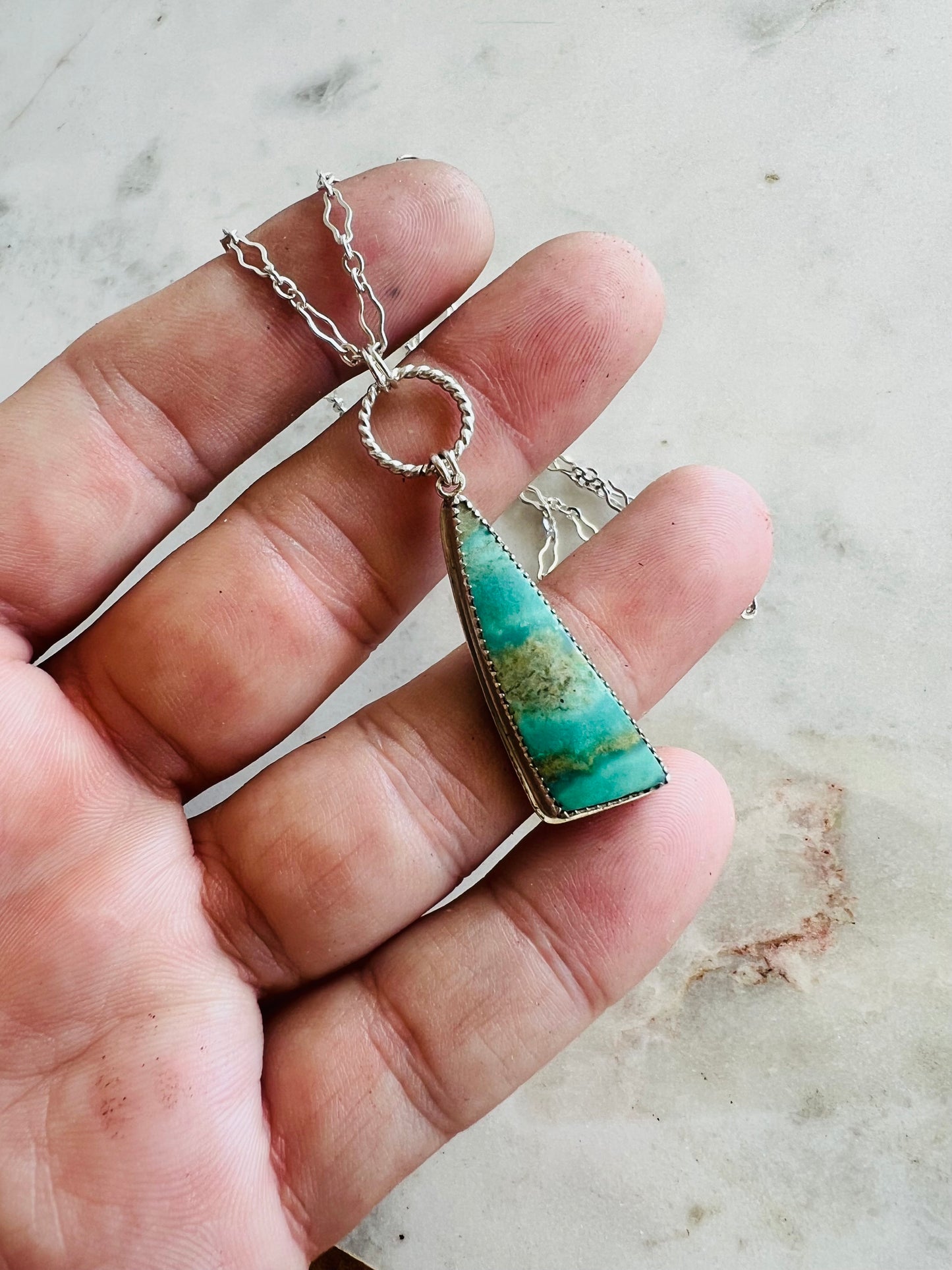 Opal Petrified Wood Necklace