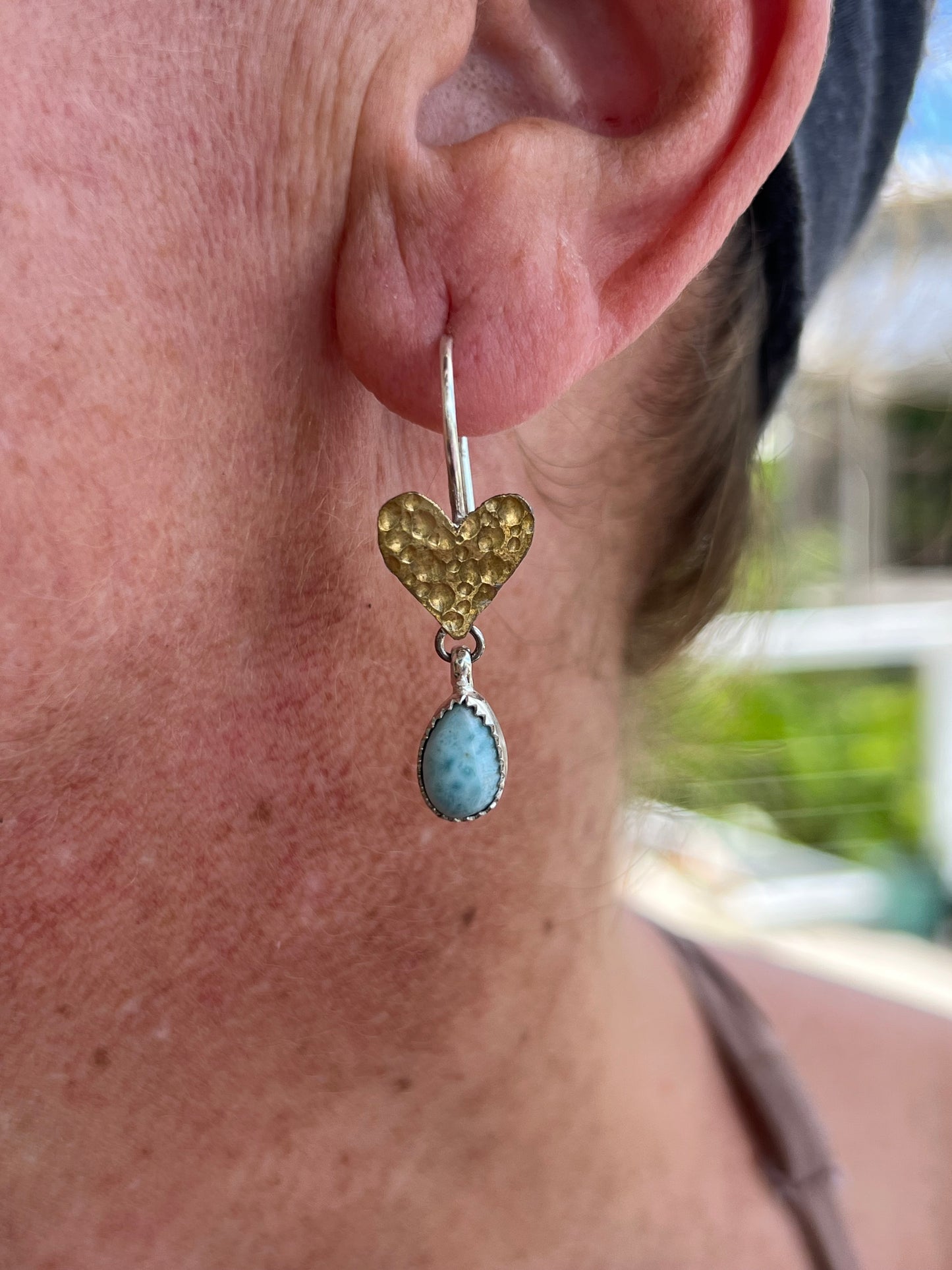 Heart of the Sea Larimar Earrings