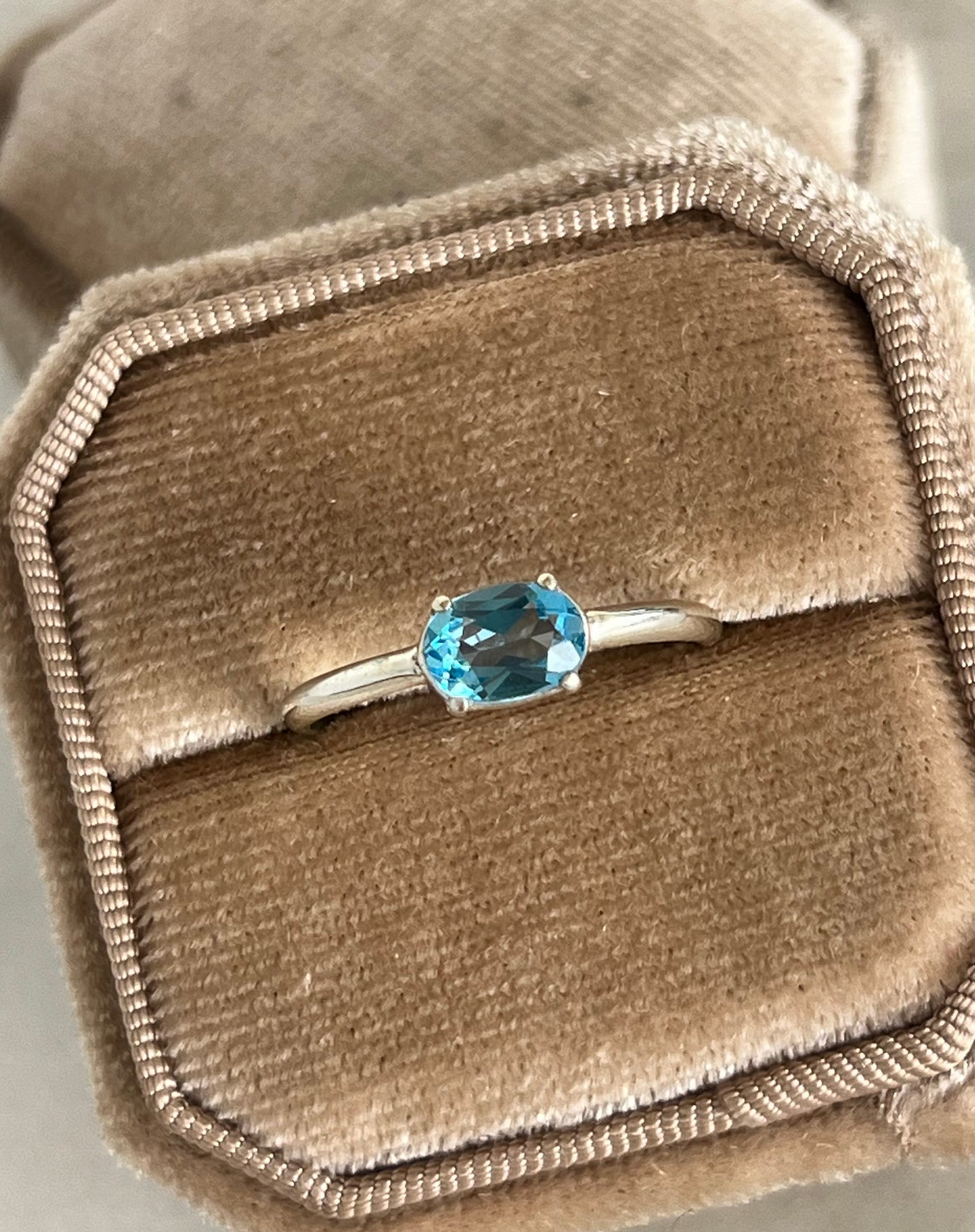 Ocean Blue Topaz Ring (size 7)