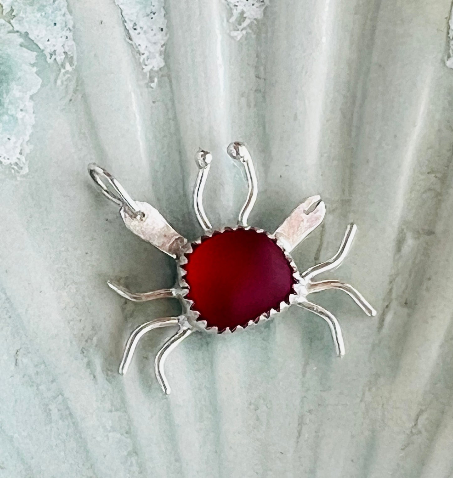 Sea Glass Crab Pendant (c)
