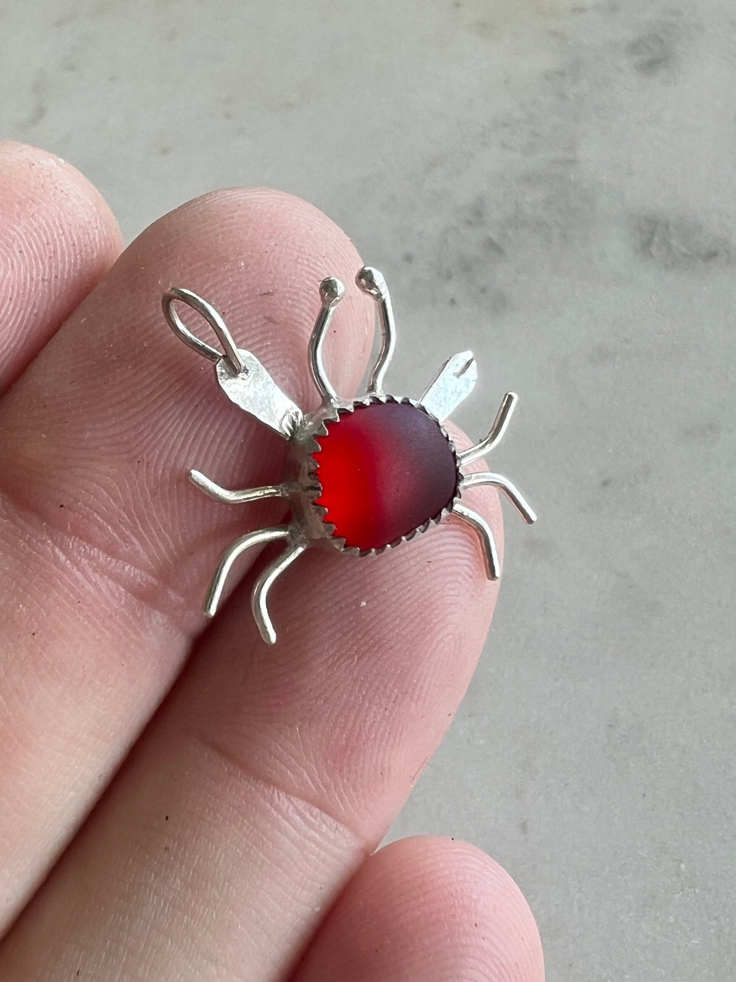 Sea Glass Crab Pendant (c)