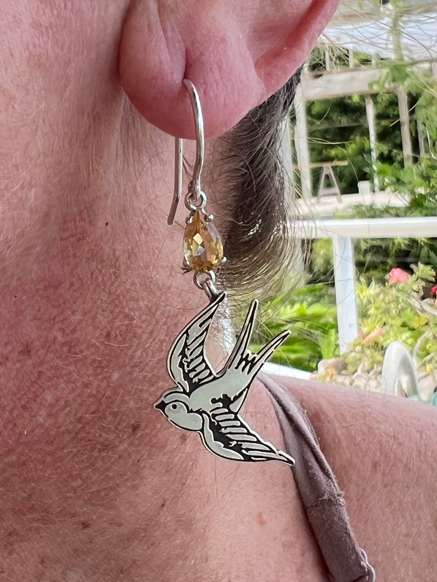 Swallow Citrine Earrings