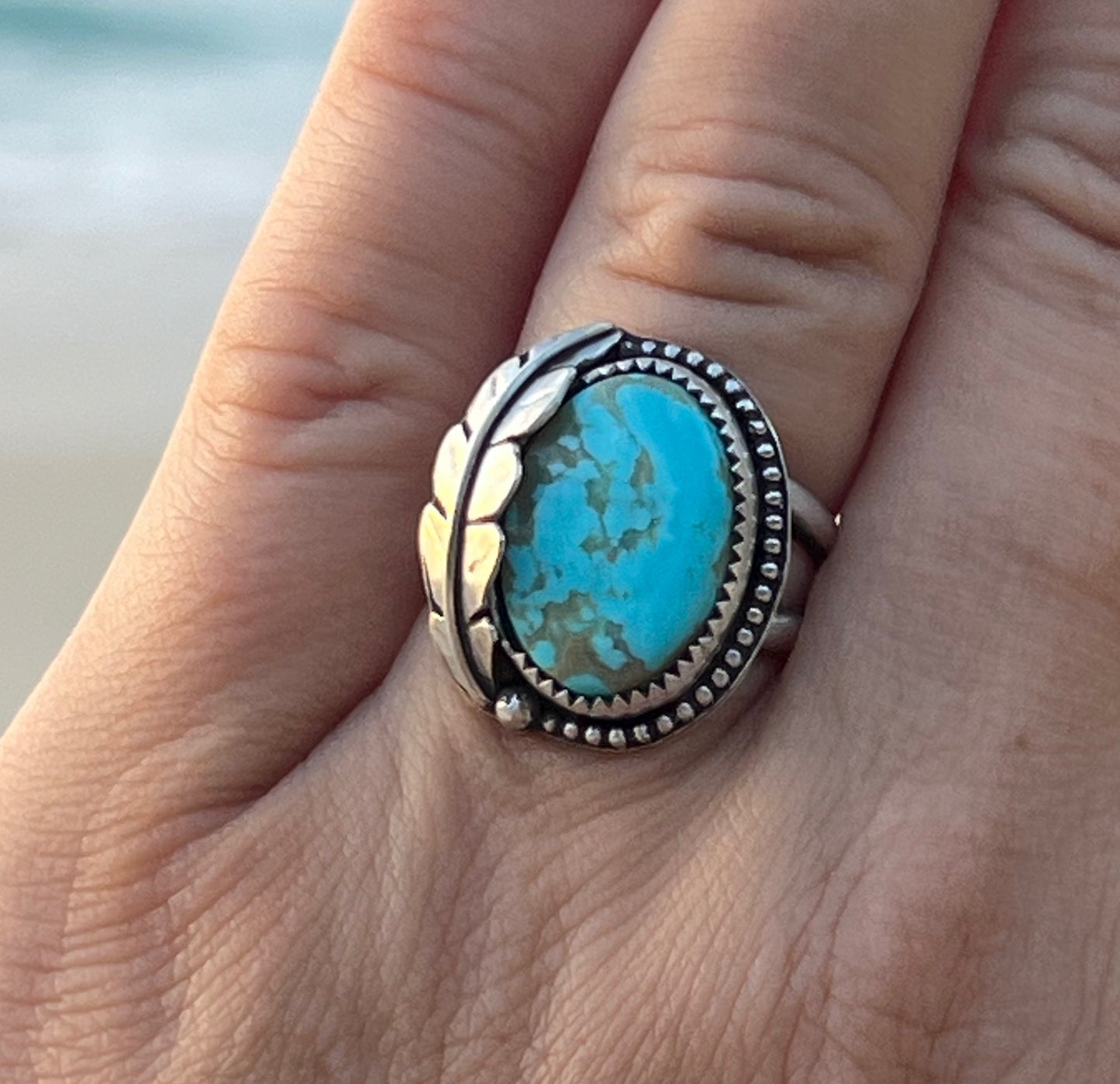 Turquoise Native Ring (size 8)