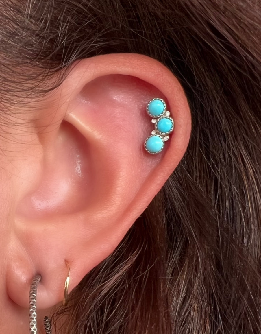 Turquoise Cartilage Earring