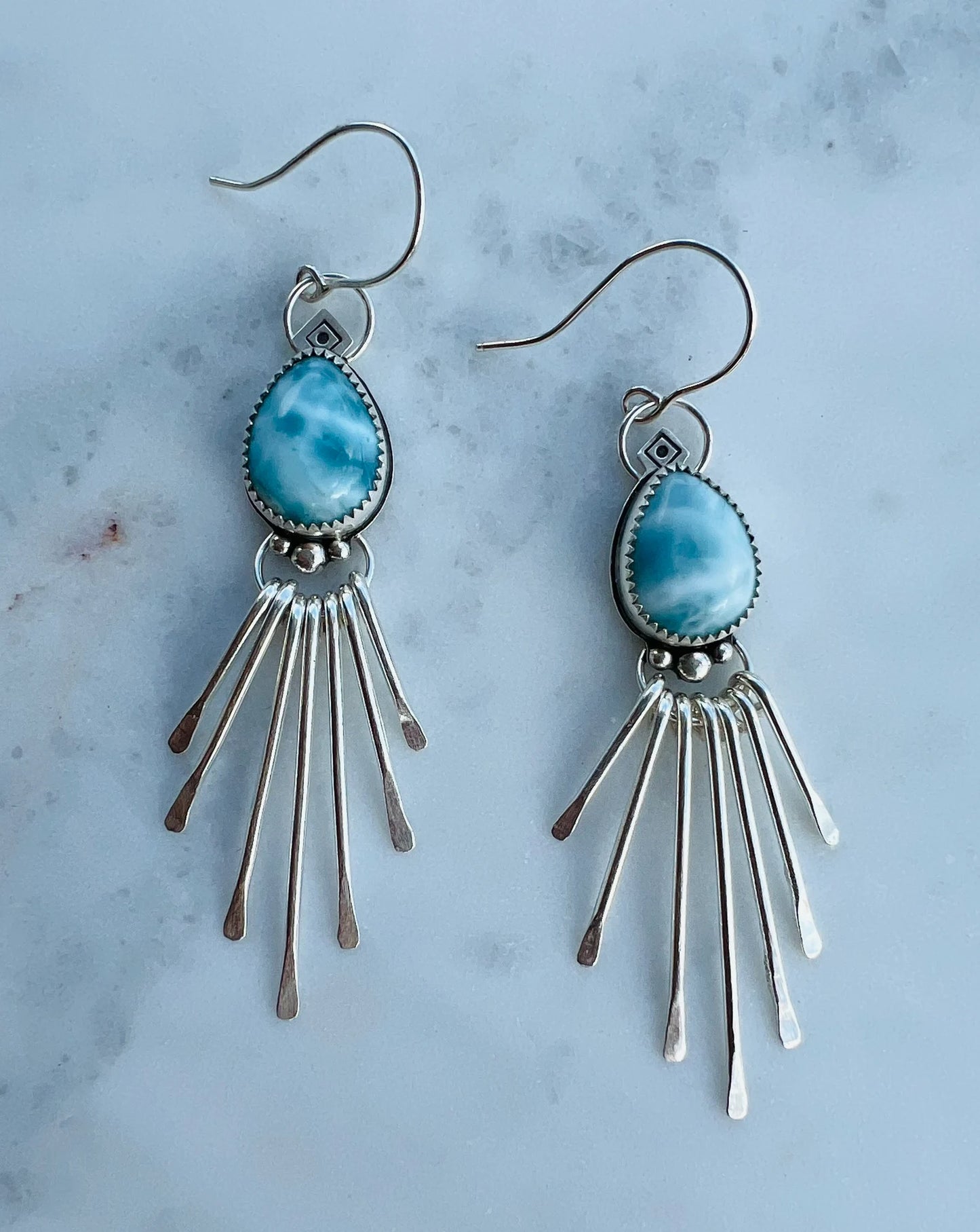 Rain Drop Fringe Earrings - Kiki Creative Jewelry - Handmade Jewelry from US Virgin Islands, St. John Island