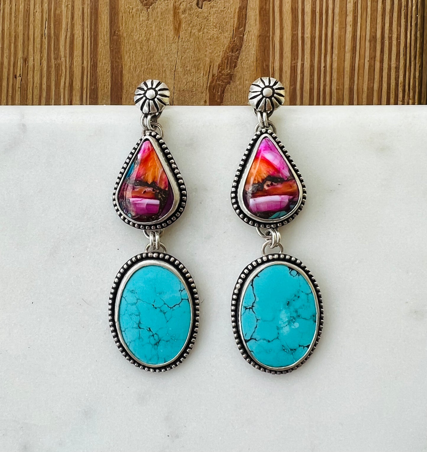 Pink Caribbean Earrings