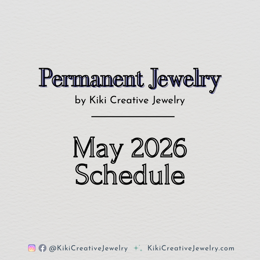 Permanent Jewelry: May 2026 Calendar