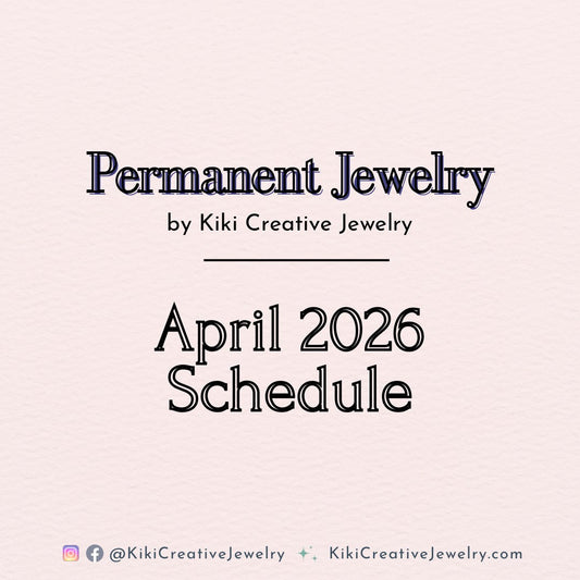 Permanent Jewelry: April 2026 Calendar