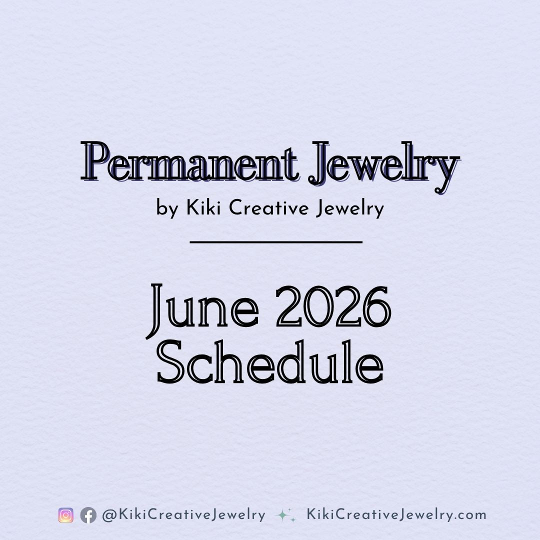 Permanent Jewelry: June 2026 Calendar