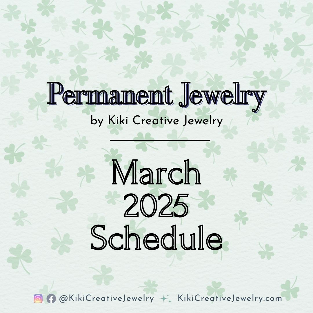 Permanent Jewelry: March 2025 Calendar