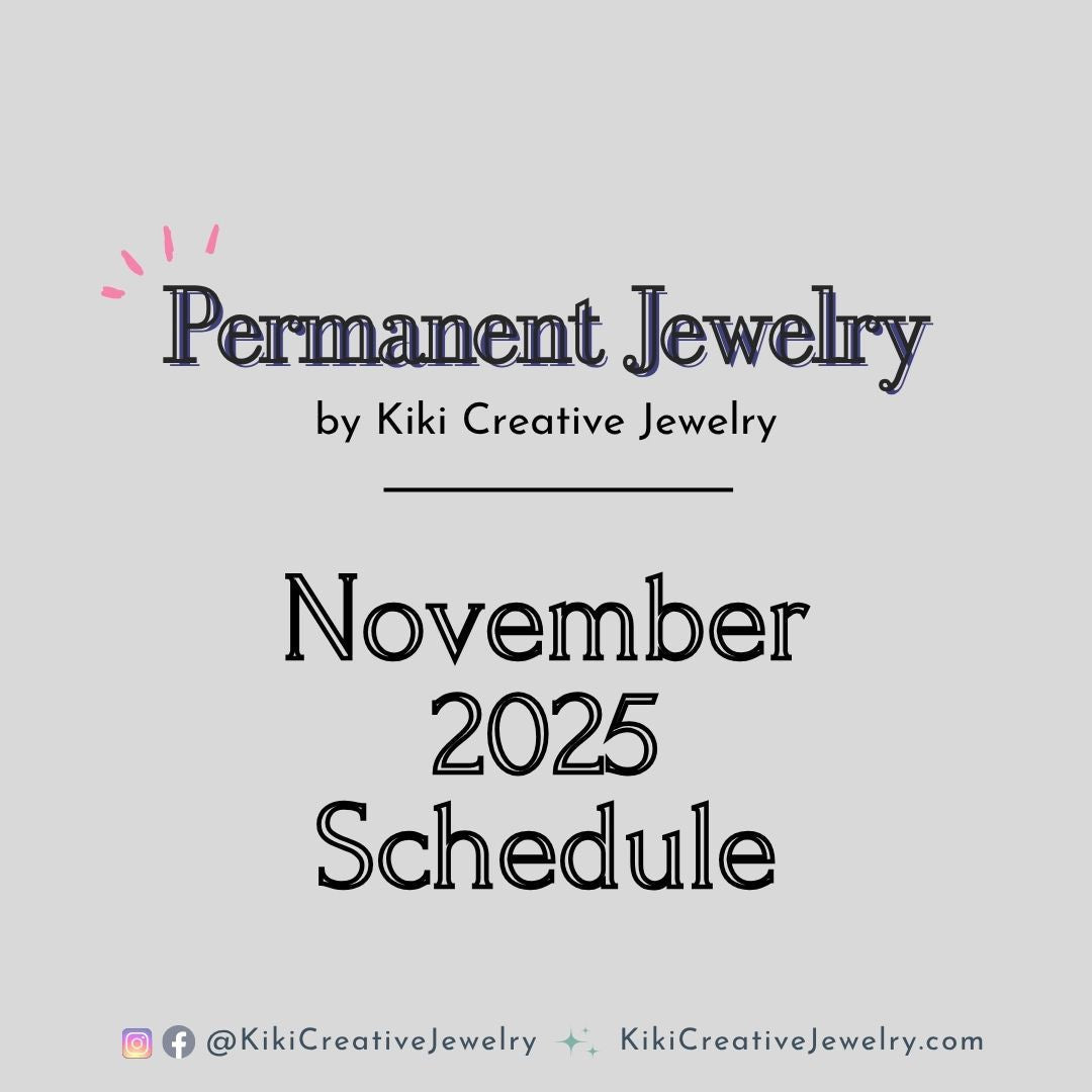 Permanent Jewelry: November 2025 Calendar