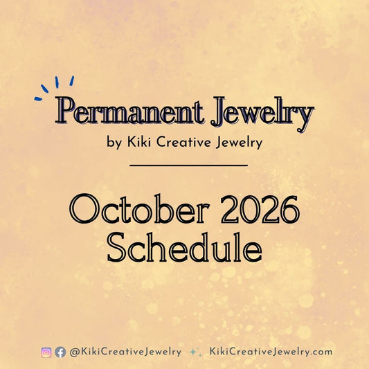 Permanent Jewelry: October 2026 Calendar