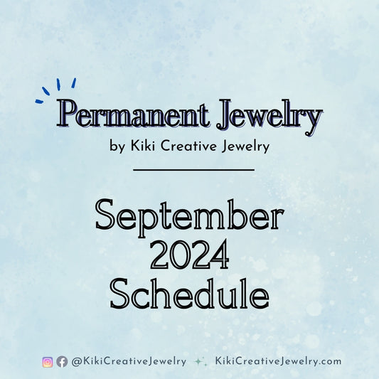 Permanent Jewelry: September 2024 Dates