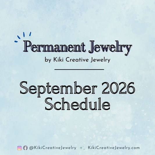 Permanent Jewelry: September 2026 Calendar
