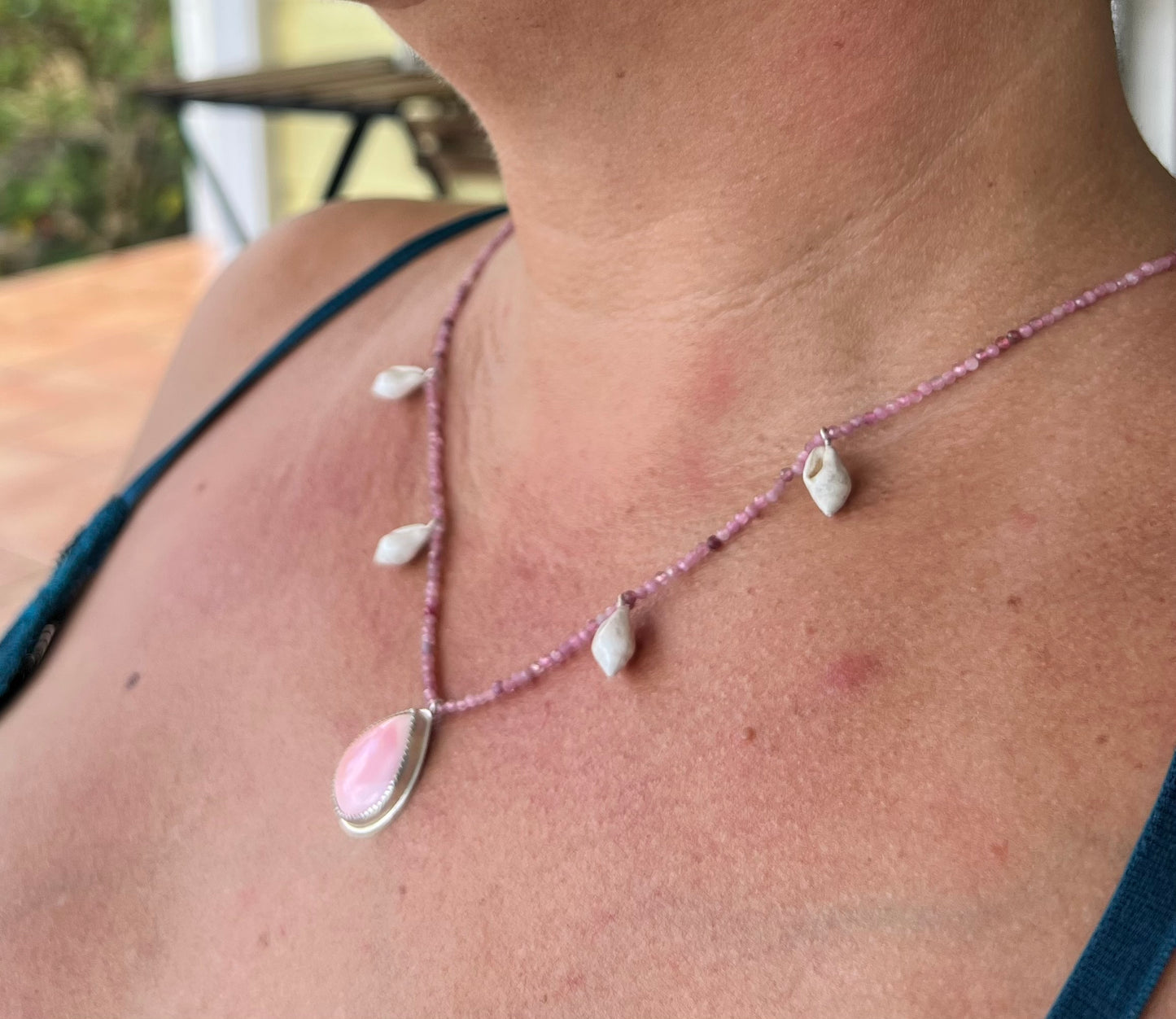 Pink Conch Shell Necklace