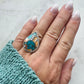 Spiny Oyster Turquoise Drop Ring (size 8.25)
