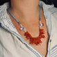 Red Coral Moonstone Necklace