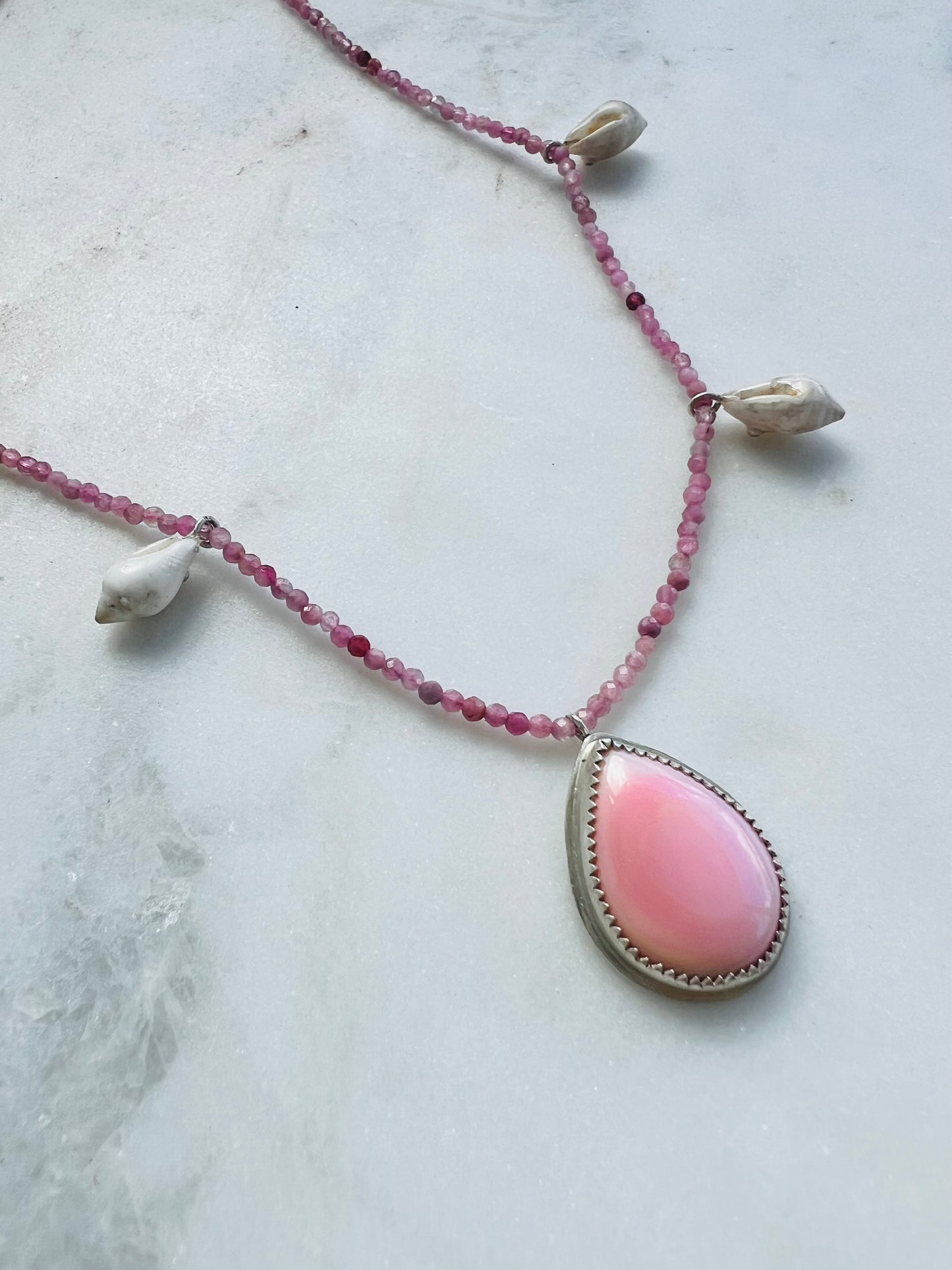 Pink Conch Shell Necklace