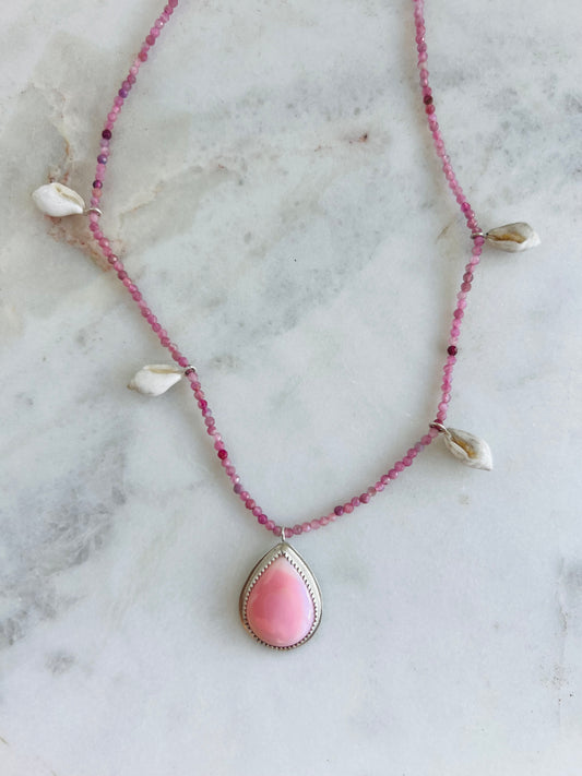 Pink Conch Shell Necklace