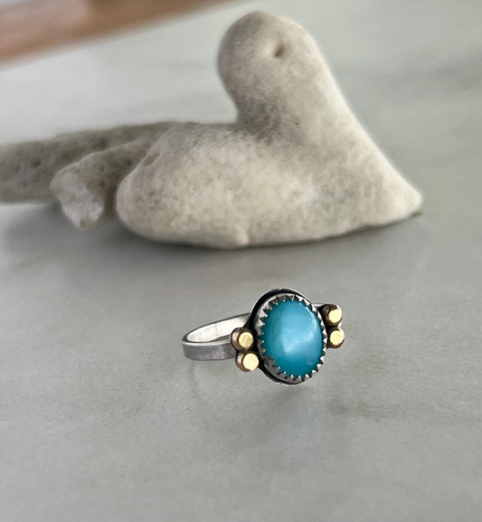 Larimar Dainty Ring