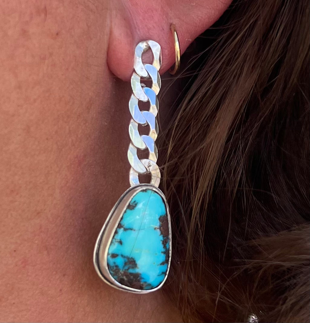 Turquoise Chain Earrings