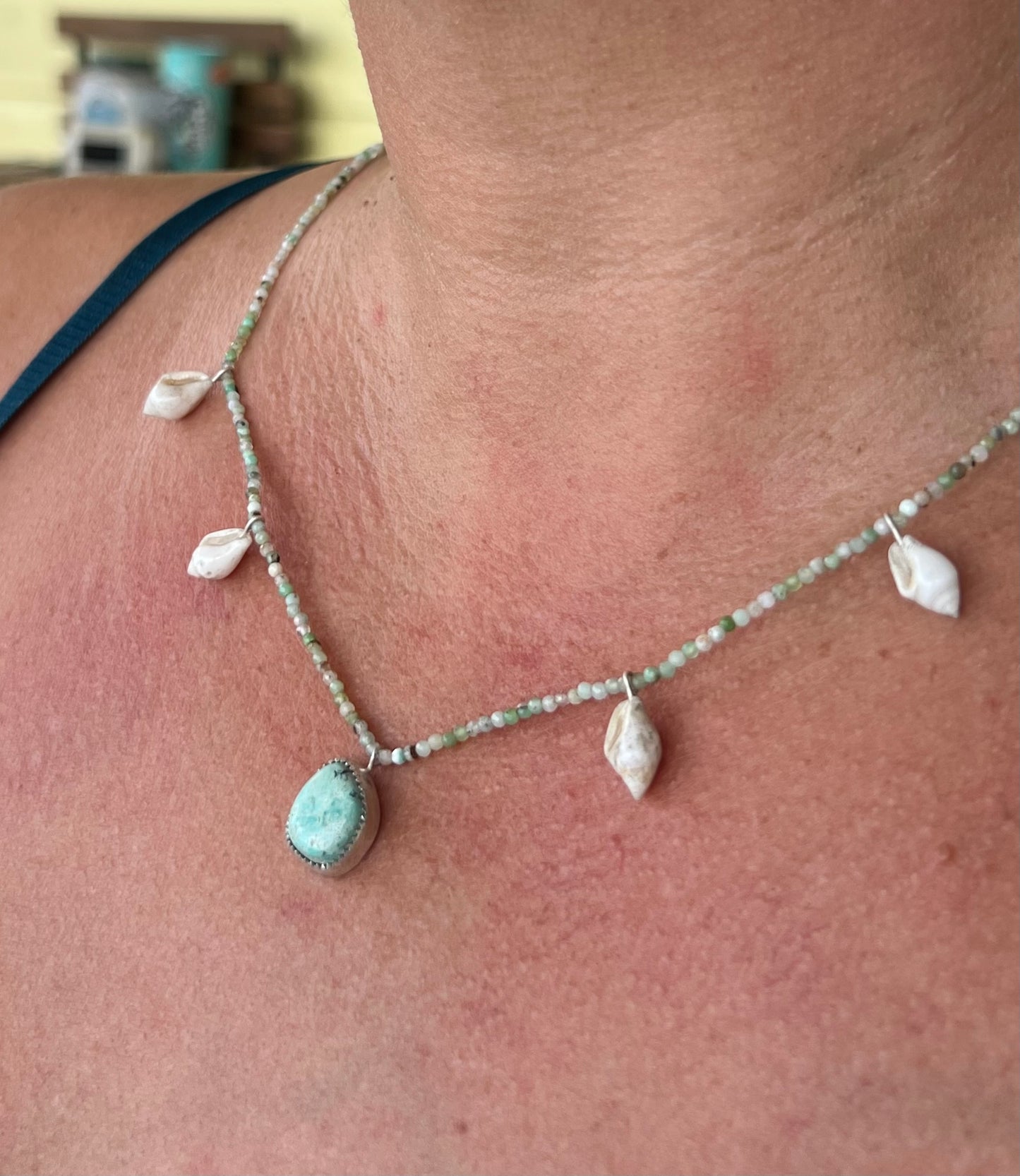 Mint Turquoise Shell Necklace