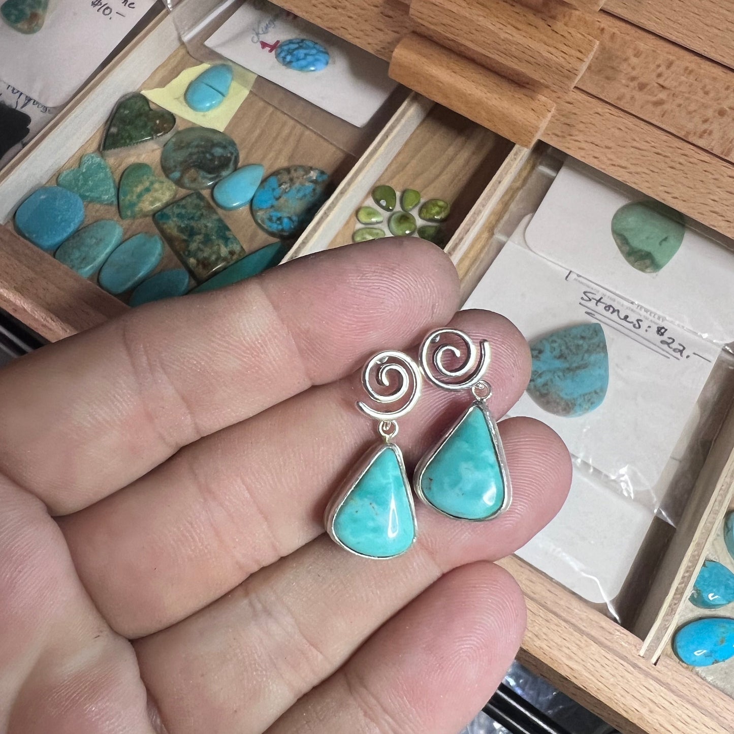 Turquoise Hurricane Earrings