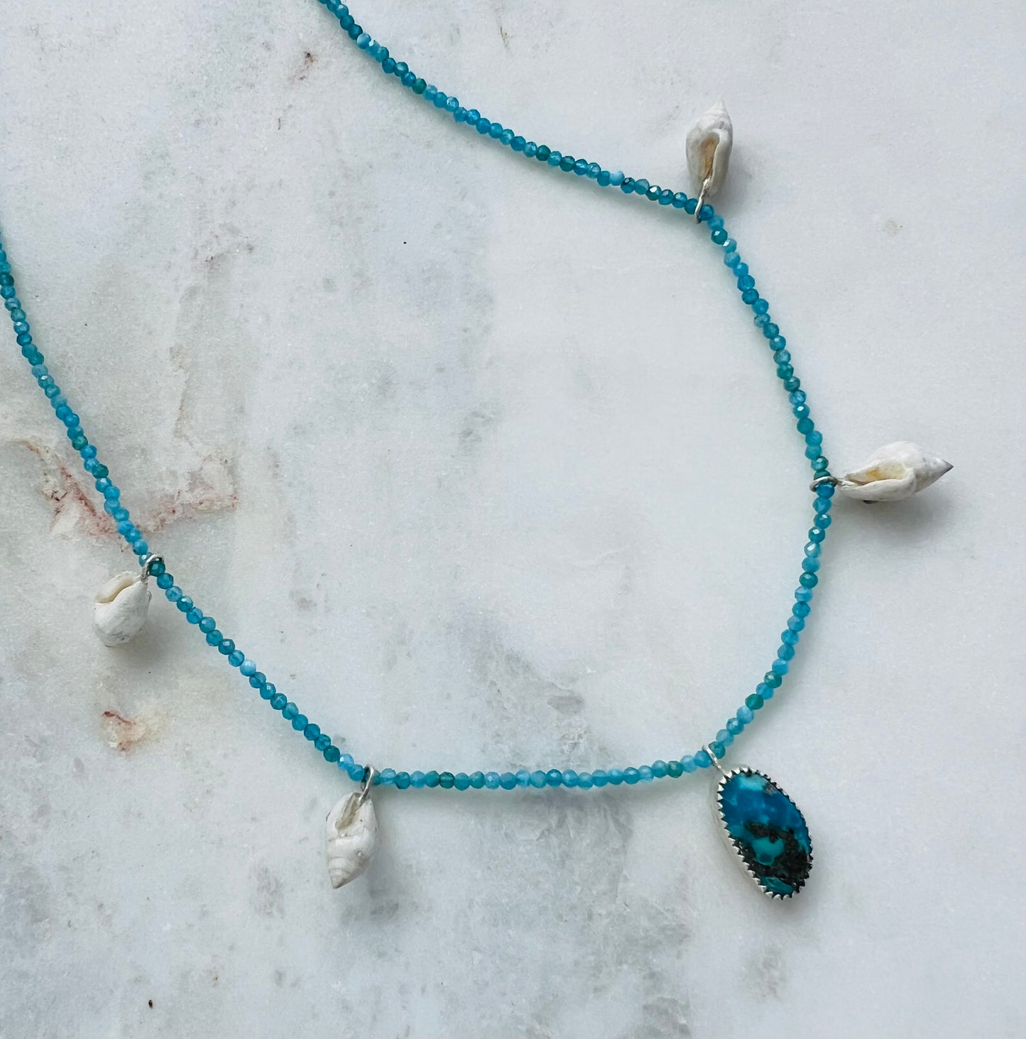Spiny Turquoise Shell Necklace