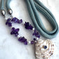 Amethyst Pearl Shell Necklace