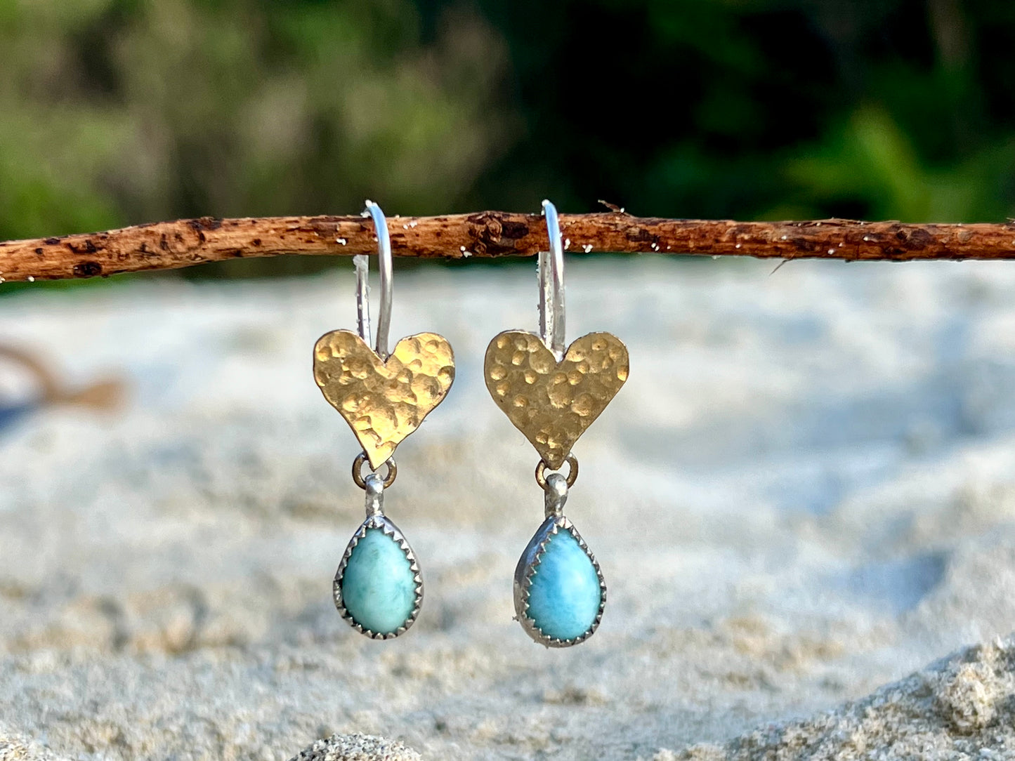 Heart of the Sea Larimar Earrings