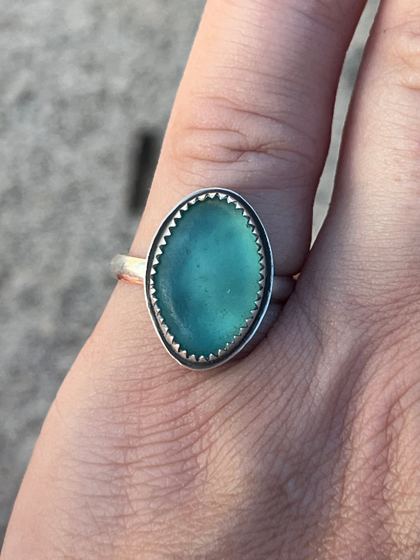 Sea Glass Ring (size 6.5)