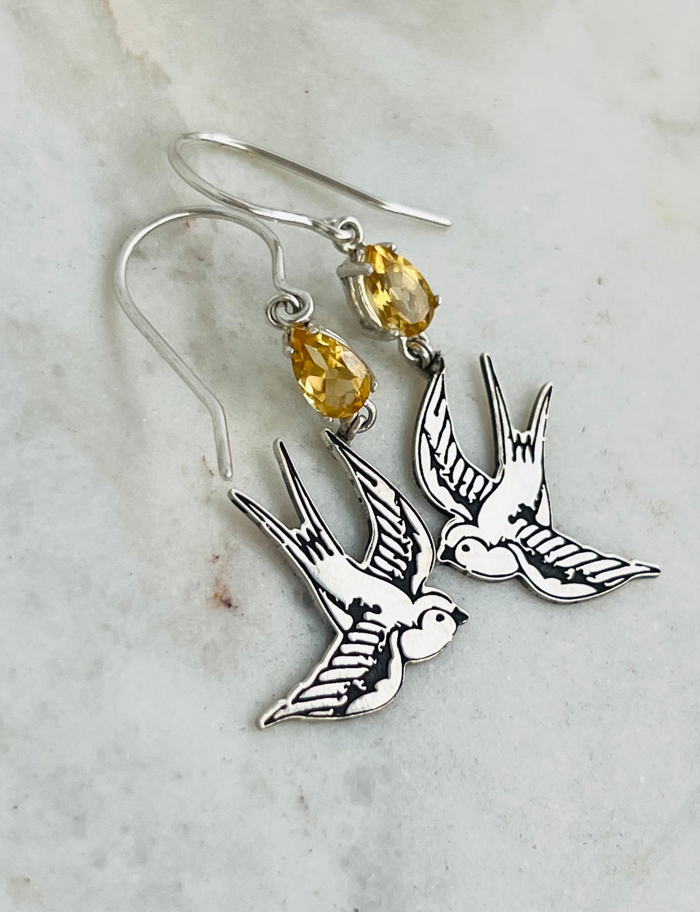 Swallow Citrine Earrings