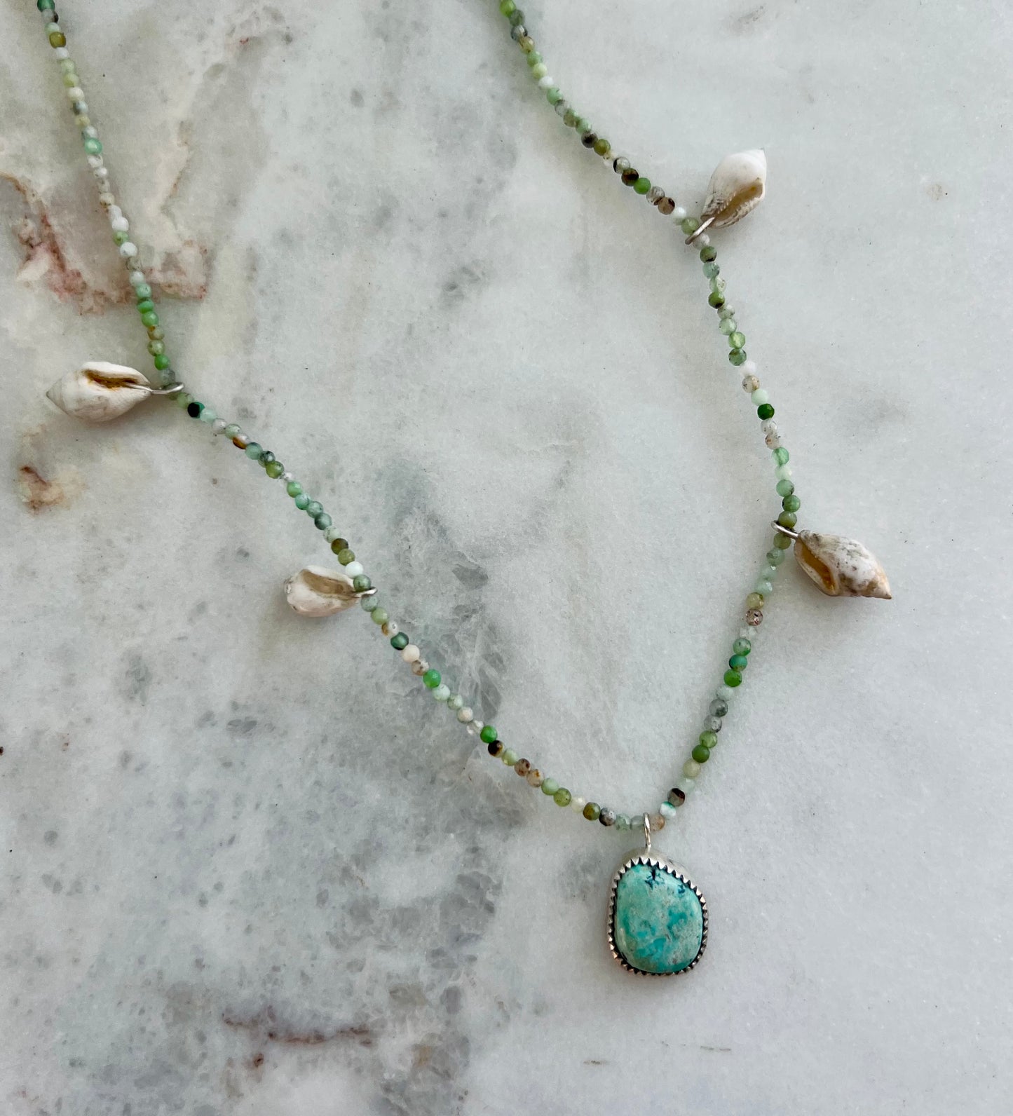 Mint Turquoise Shell Necklace