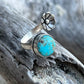 Turquoise Flower Cuff Ring (size 7.5-8.5)