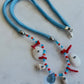 Aquamarine Coral Shell Necklace