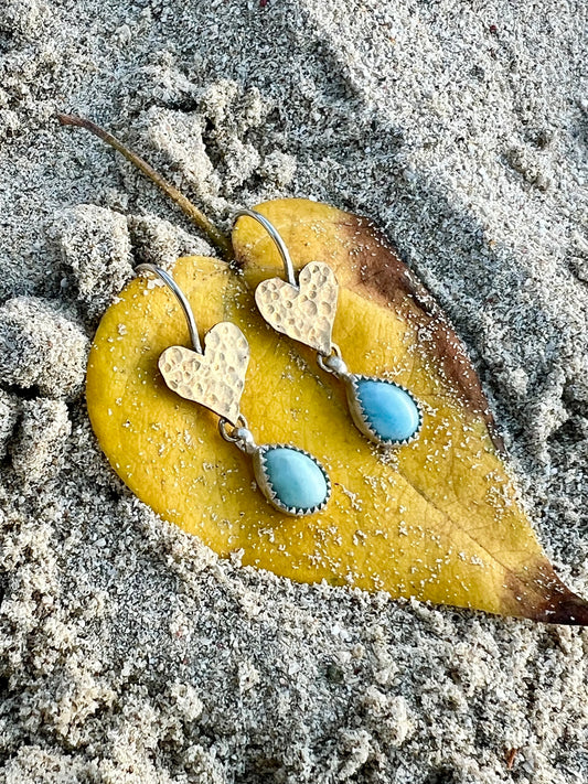 Heart of the Sea Larimar Earrings