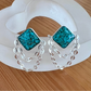 Turquoise Inlay Anchor Earrings (2 pairs available)