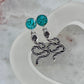 Turquoise Inlay Snake Earrings