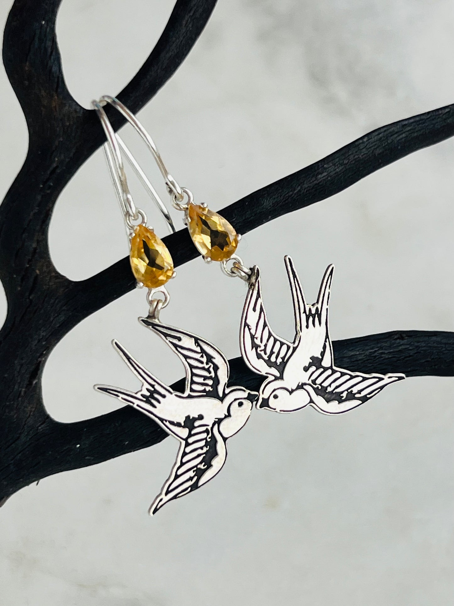 Swallow Citrine Earrings