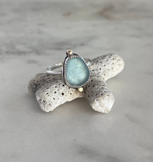 Golden Hour Sea Glass Ring