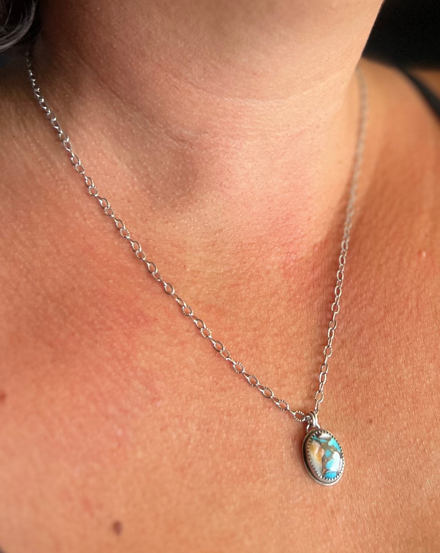 Spiny Oyster Turquoise Necklace (b)