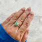 Variscite Stamped Ring (size 9)