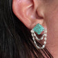 Turquoise Inlay Anchor Earrings (2 pairs available)