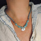 Aventurine Heart Shell Necklace