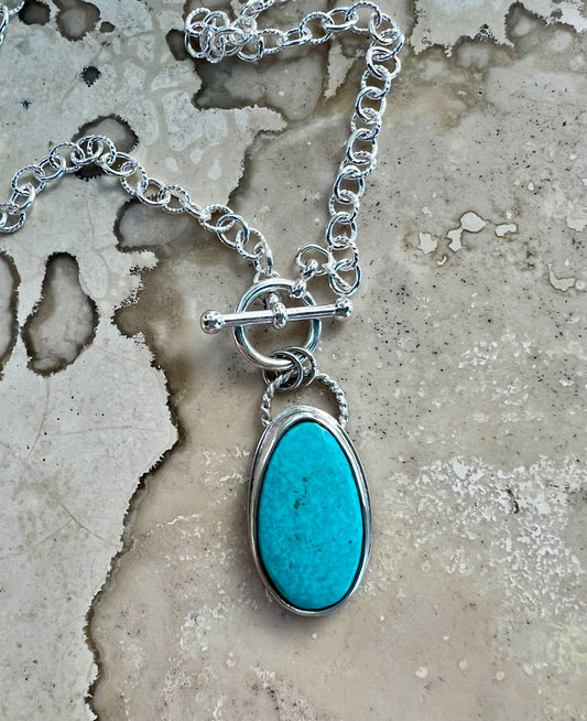 Blue Turquoise Toggle Necklace