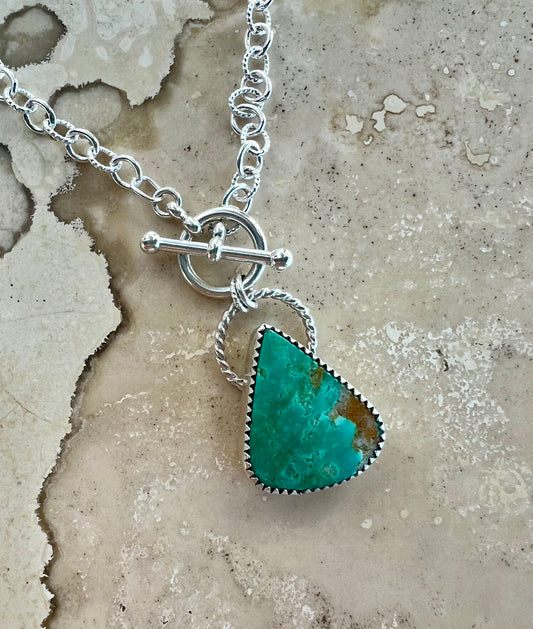 Green Turquoise Toggle Necklace