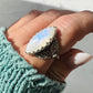 Moonstone Mermaid Tail Ring (size 9.25)