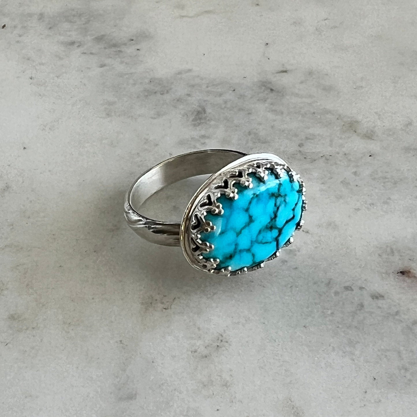 Red Matrix Turquoise Ring (size 9)