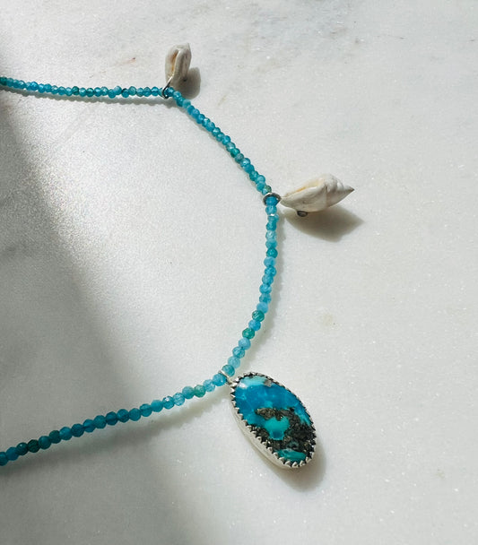 Spiny Turquoise Shell Necklace