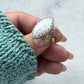 Moonstone Mermaid Tail Ring (size 8)
